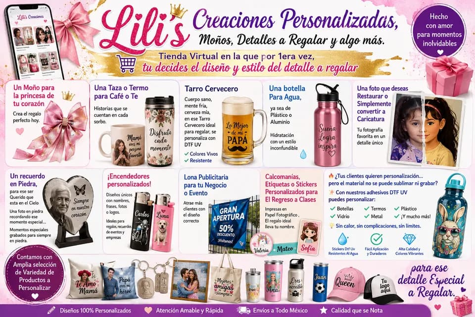  Lili's Creaciones Personalizadas, Moños, Detalles a Regalar y algo más.